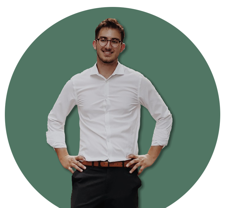 image of myself in front of a green background